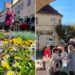 Frühlingsmarkt in Gardelegen: Besucher bummeln durch die Innenstadt, Stände mit Blumen, Osterdeko und regionalen Produkten, Wochenmarkt mit vielen Händlern.