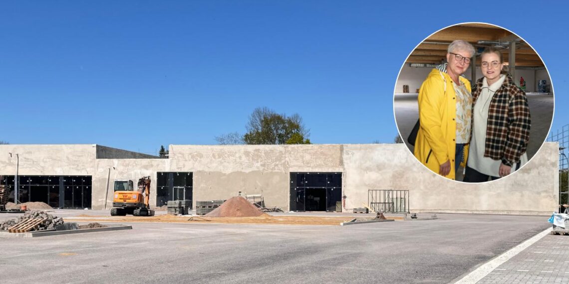 Bianka Dorbritz und Maria Dorbritz im neuen Edeka Markt Dorbritz im Bau an der Straße Vor dem Salzwedeler Tor in Gardelegen. Der neue Supermarkt eröffnet am 23. Juli 2026.