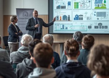 Informationsveranstaltung zur kommunalen Wärmeplanung im Gardelegener Rathaussaal mit Bürgern und Präsentation zur zukünftigen Wärmeversorgung.