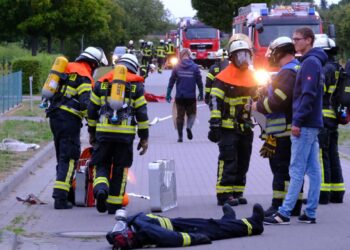 Einsatzübung der Gardelegener Ortswehr im Erlebnisbad